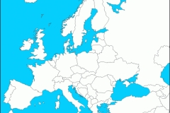 Cartina dell'Europa muta